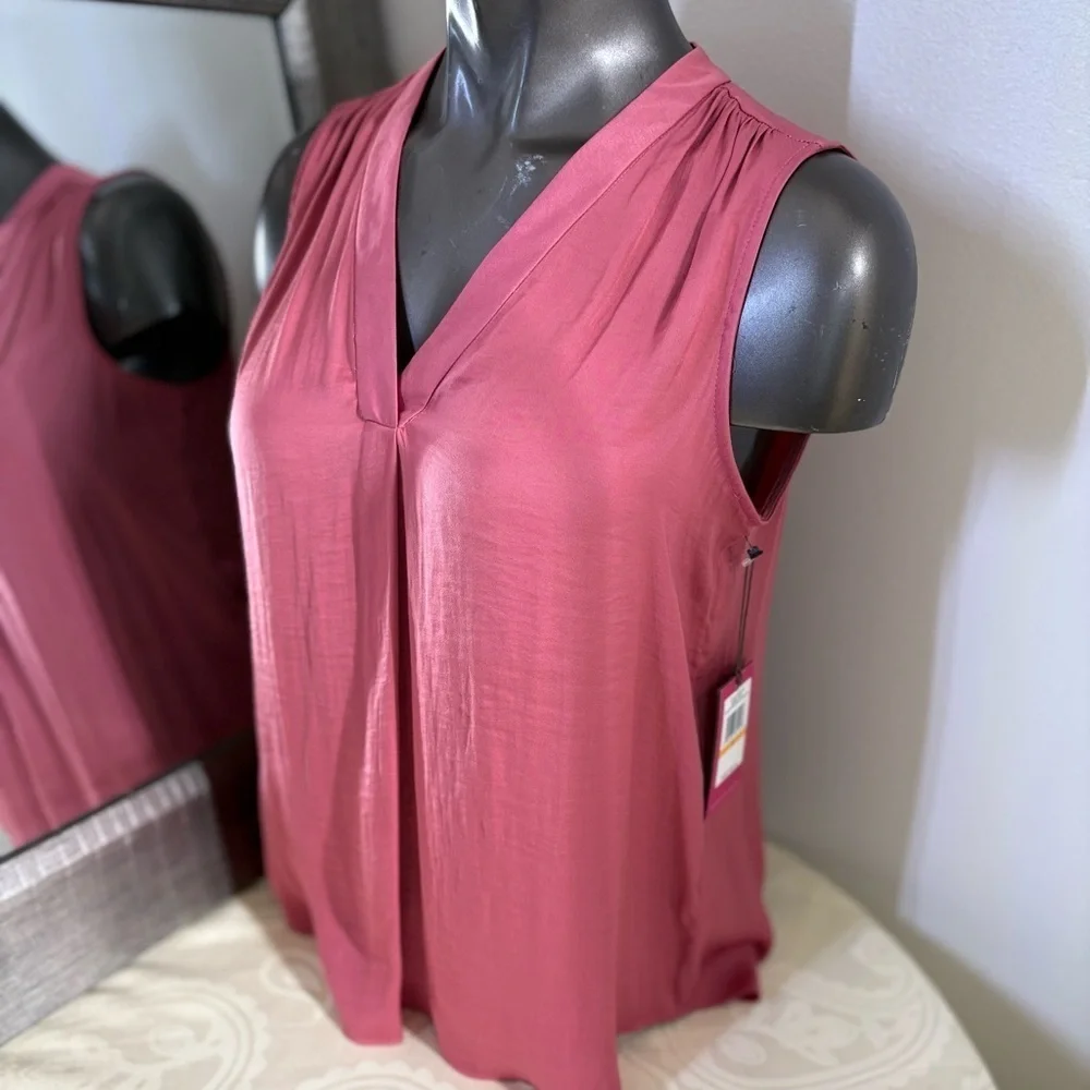 Vince Camuto Orange Sleeveless Relaxed Blouse